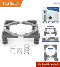 Mini Fridge Stand Metal Adjustable Base for Appliances With 4 Feet Grey