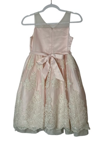 American Princess Dress Girls Size 10 Pink Flowers Belt Romantic Coquette Party - Picture 2 of 9