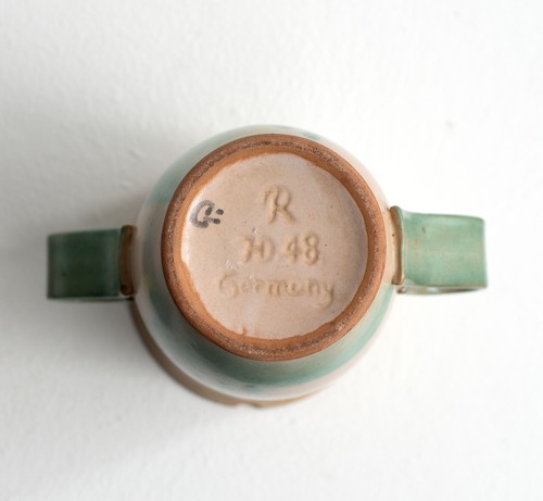 Hildegard Delius Zweihenkelvase Keramik handbemalt abstrakt Rheinsberg um 1928 - Picture 5 of 5