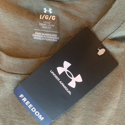 NUEVA Camiseta Under Armour Para Hombre Talla L Grande UA Verde Bandera Libertad Calce Suelto - Imagen 5 de 18