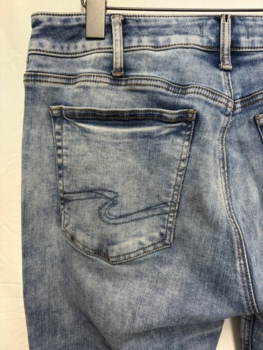Men’s Silver Jeans Co Avery Straight Western Glove Works Jeans W33/L33 - Picture 8 of 12