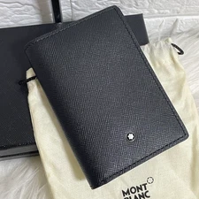Montblanc Sartorial Black Leather Business Card Holder MB113223, New Full Box