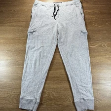 Abercrombie & Fitch Jogger Sweatpants Men’s L Gray Cargo Pockets Lounge Pants