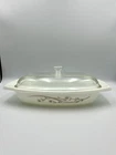 Pyrex Golden Honeysuckle #033 Casserole 1.5 Quart With Lid Vintage 1960's