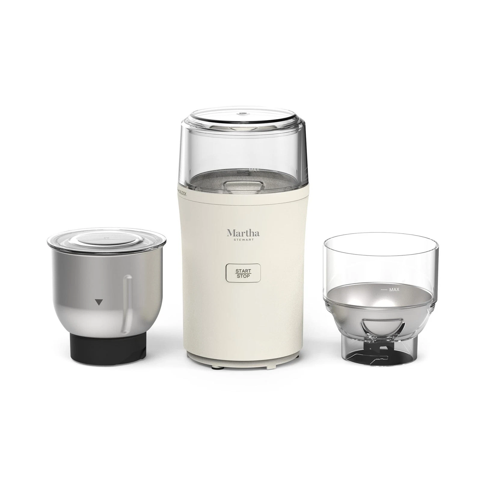 Martha Stewart Electric Coffee & Spice Grinder, Dual 2.5oz Removable Bowls, Stor