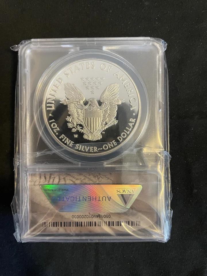 2014-W Silver Eagle Proof Congratulation Set ANACS PR69 DCAM - Image 2 of 2