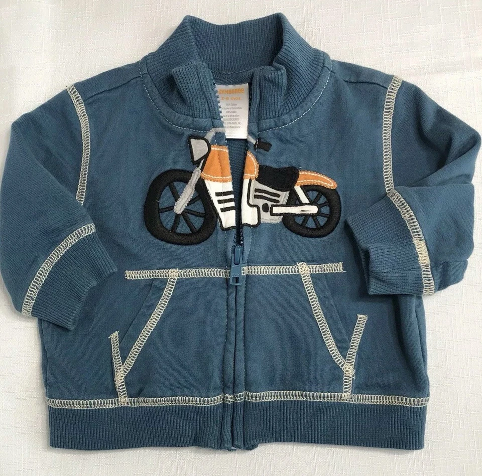 Lote de chaqueta y chaleco camión de bomberos azul vintage Gymboree niño 3-6 meses Foto 3 de 4
