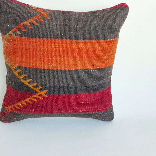 Boho Kilim Pillow Cover , 16x16 in , Turkish Pillow , Sofa pillow - Video 1 of 1