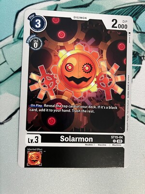 Solarmon ST15-04 C Digimon CCG Dragon of Courage NM