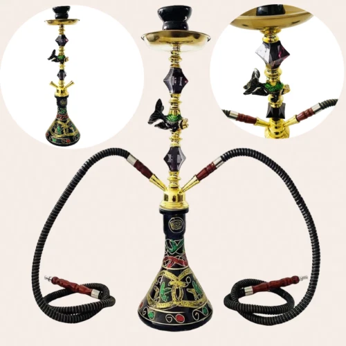 Elegant Fine Large 52cm Shisha Hookah Four Hose Handmade Traditional Gift XMAS - Picture 39 of 55