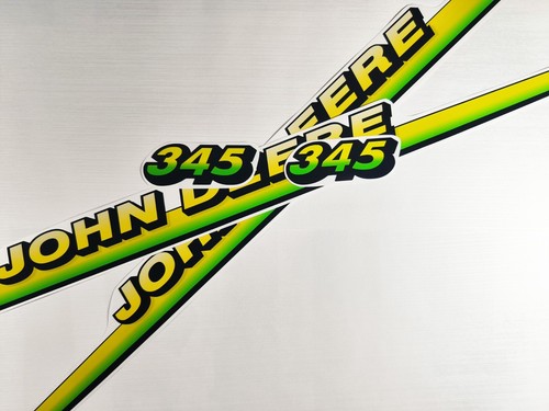 Replacement Vinyl Decal Set For John Deere 345 Lawn Tractor Hood, stickers kit - Picture 2 of 5