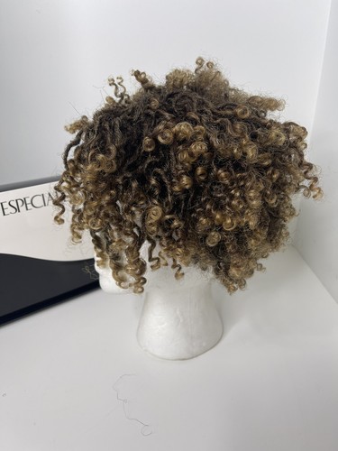 Especially Yours Afro Wig Dark Brown Jordan 25121 Highlights Kinky Curls Twists - Picture 2 of 21