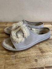 UGG LOGO Sheepskin Slide Slippers Lavender US 7 UK 5.5