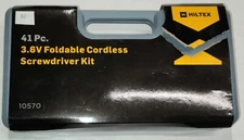 NEW HILTEX 41pc. 3.6V Foldable Cordless Screwdriver Kit