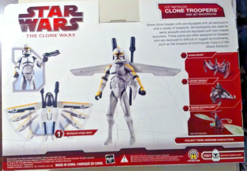Star Wars Clone Wars 212th Battalion Clone Troopers and Jet Backpacks 2009 - NIB - Picture 8 of 10