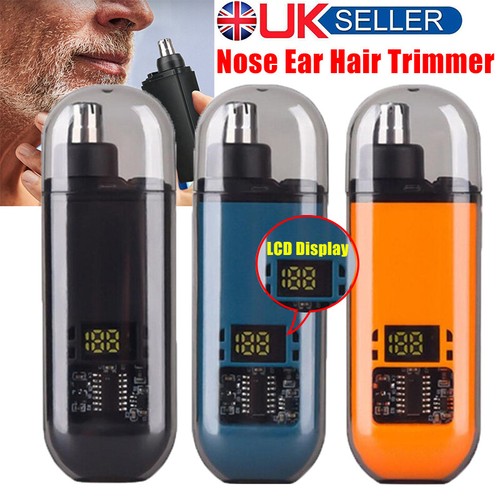 Men Women Portable LCD Electric Nose Ear Hair Trimmers Remover USB Rechargeable