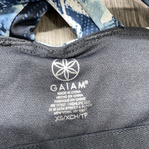 GAIAM Scoop Neck Cross Back Blue/Grey Athletic Tank Top Women's Size XS - Picture 10 of 10