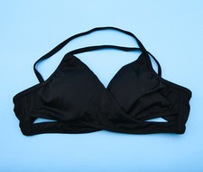 Victorias Secret Large Black Padded Cutout Wrap Style Bikini Top Swimwear VS New