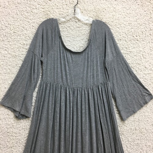 NUOVO Abito Torrid 2X Adulto Più Grigio Scollato Manica Lunga Jersey Maxi Donna - Foto 9 di 11