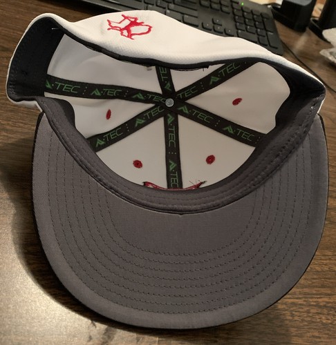Official Pacific Headwear Cards Fitted Cap Sz. 6 7/8-7 3/8 New 9D7P Black/White - Picture 6 of 6