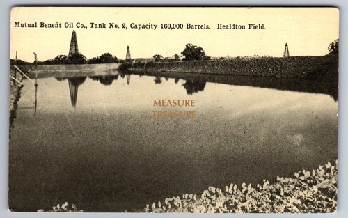 C.1910 HEALDTON FIELD, OK, GEGENSEITIGER VORTEIL ÖL CO. CARTER CTY Postkarte P53