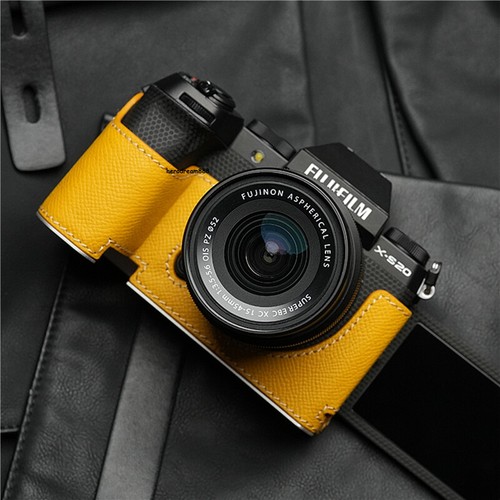 Leather Metal Insert Camera Cover Half Case For Fujifilm XS20 X-S20 Handmade - Picture 7 of 34