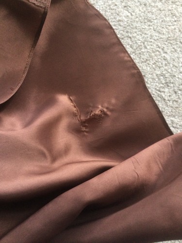 Brown satin full length bridesmaid dress with shawl size 4 to 6 - Picture 7 of 10