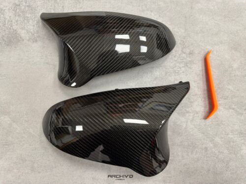 Dry Carbon Fibre Pre Preg Wing Mirror Cover Caps BMW F80 M3 F82 M4 F87 M2 RHD - Picture 2 of 12