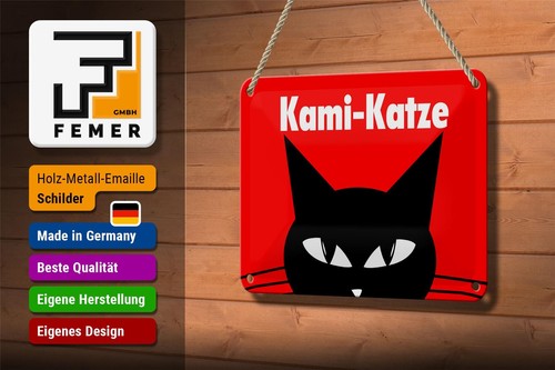 Blechschild Spruch 18x12 cm Kami - Katze Metall Deko Schild - Picture 3 of 5