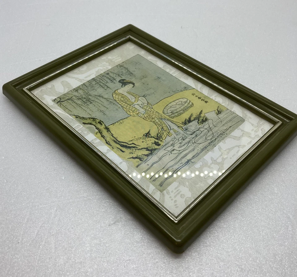 Impresión vintage Suzuki Harunobu “The Pretty Washer Woman” de la galería de Japón 23 Foto 4 de 4