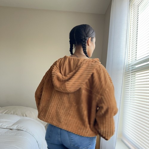 Free People FP MOVEMENT Bring The Heat Corded Corduroy Pullover Top XS - Picture 3 of 12