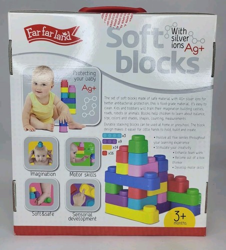 Far Far Land Soft Blocks With Silver Ions Toy for Baby Age 3+ months, 42pcs - Picture 5 of 7