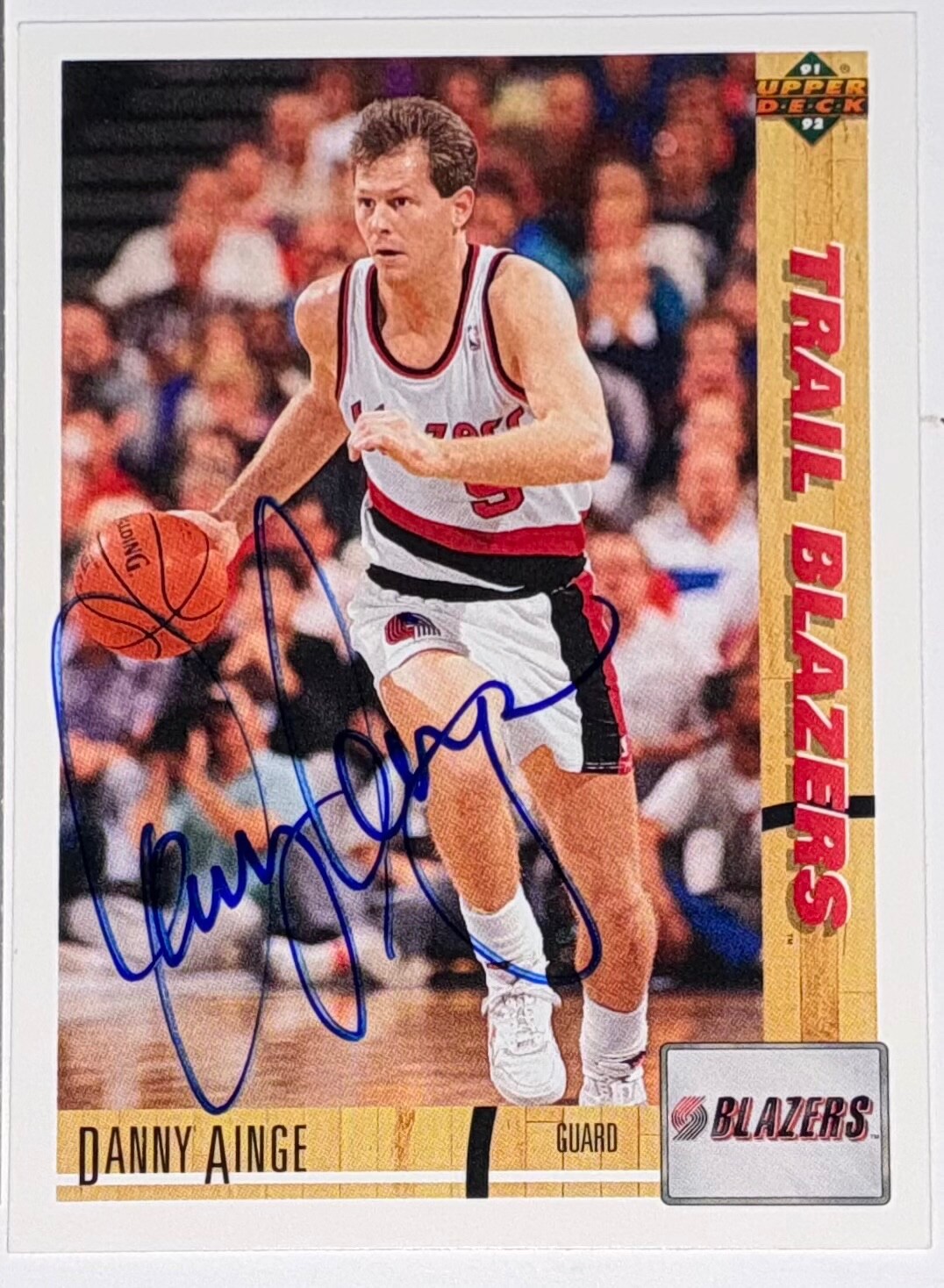 1991-92 Upper Deck Danny Ainge Auto Autograph Signed Card IP/TTM