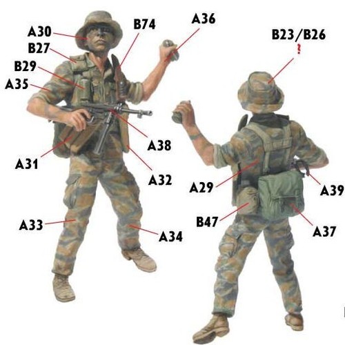 Kit de figuras escala MASTER BOX MB35107 1:35 serie Guerra de Vietnam: Head of the Huey - Imagen 19 de 22