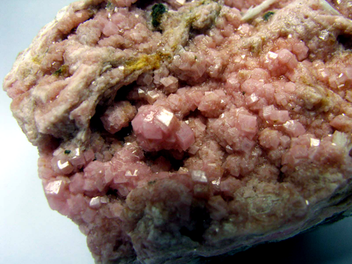 RHODOCHROSITE CRYSTALS with WHITE BARYTES on MATRIX from PERU.....MANUELITA MINE - Picture 8 of 12