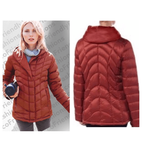 Patagonia Downtown Loft Hooded Puffer Coat Burnt Orange XS - Imagen 2 de 9