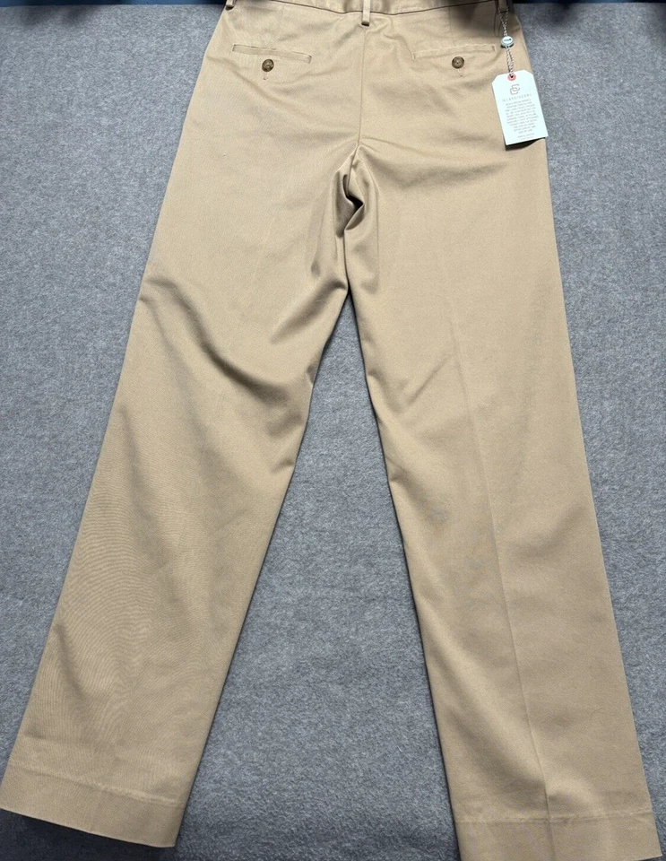 Pantalones de vestir Dillards clásicos de club para niños uniforme escolar talla 18 chino tostado nuevo con etiquetas precio de venta sugerido por el fabricante 48 Foto 4 de 4
