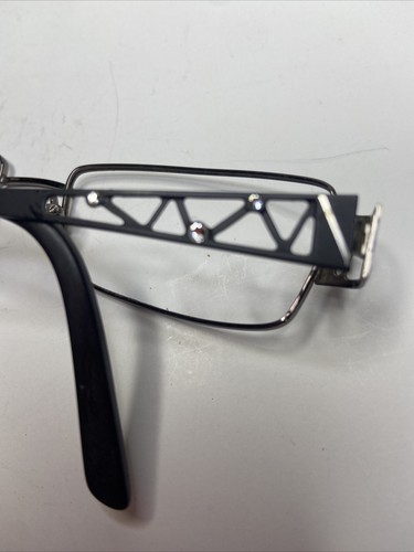 Eyeglasses Bellagio B520 Attractive Pair Black Chrome Accent Rhinestones Frame - Picture 15 of 23