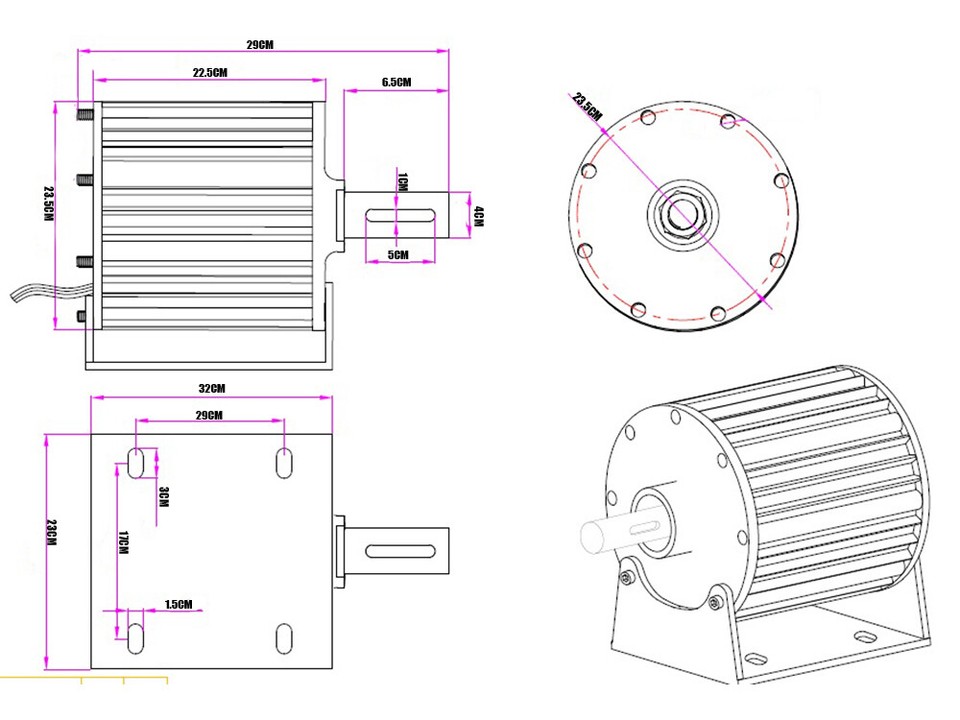 5000W Permanentmagnet Generator - 3 Phasen Getriebelos Für Wind/Wasserkraft