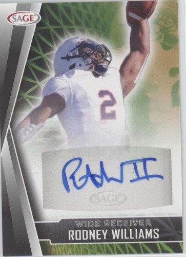 2022 SAGE Autographs Black #A-RW Rodney Williams UT Martin Skyhawks Auto - Picture 1 of 1