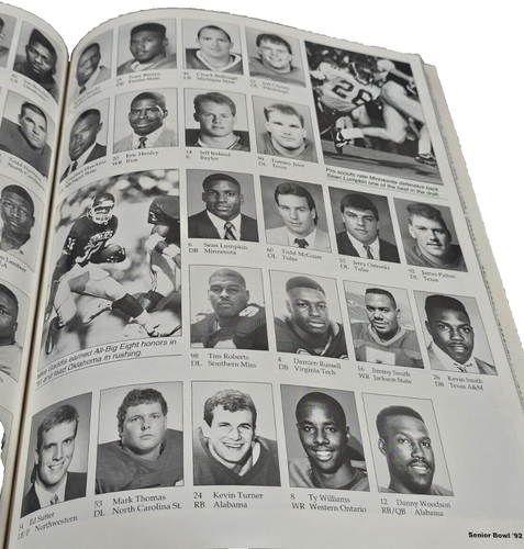 Senior Bowl Football Program Jan 18, 1992 43rd Casey Weldon Tony Sacca Brooks RC - Foto 6 di 15