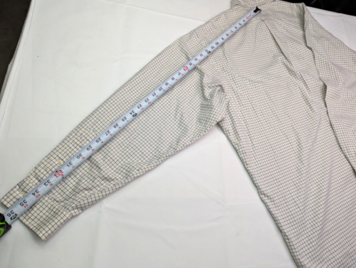 Vtg Ralph Lauren Classic Fit Check Flannel Shirt, Men 18-XXL (57x33) Ivory Blue - 第 11/11 張圖片