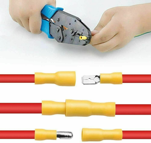 1200pcs Assorted Insulated Electrical Wire Terminals Kit Crimp Connectors Spade - 第 9/14 張圖片