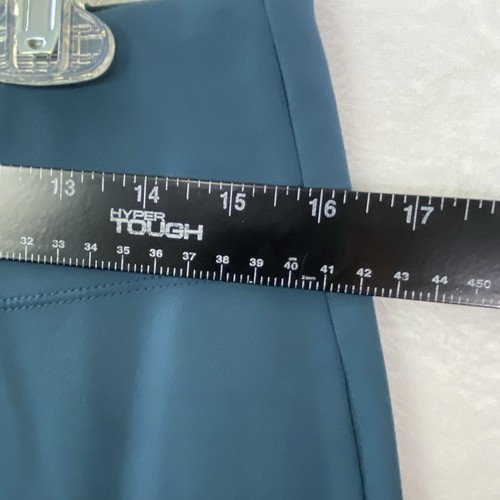 Halara Flex NEW Large High Waisted Back Side Pocket Slight Flare Work Pants Teal - Picture 6 of 16