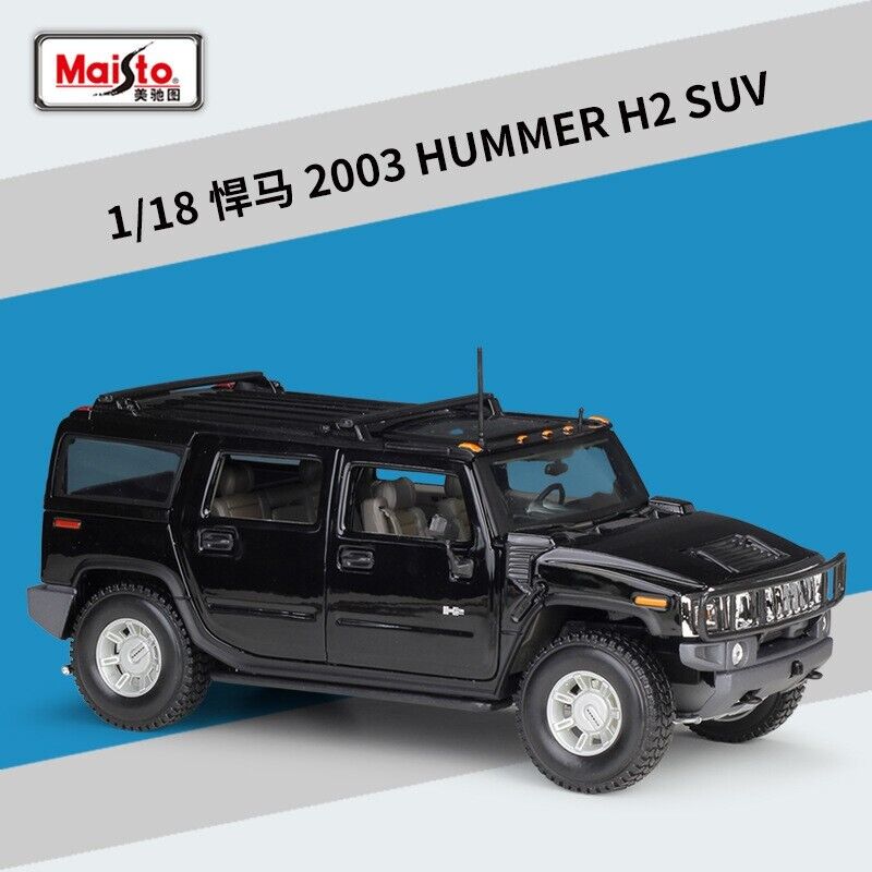 MAISTO 1:18 2003 HUMMER H2 SUV Alloy Diecast vehicle Car MODEL TOY Gift Collect MAISTO 1:18 2003 HUMMER H2 SUV Alloy Diecast vehicle Car MODEL TOY Gift Collect