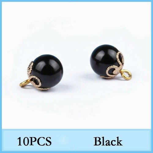 10x Faux Pearl Beads Button For Doll Kids Wedding Dress Costume Sewing DIY Decor - Picture 10 of 21