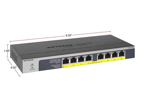 NETGEAR 8-Port Gigabit Ethernet PoE+ Unmanaged Switch with 120W PoE Budget, Rack - Picture 3 of 6
