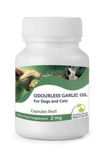 Aceite de ajo inodoro 2 mg para perros y gatos mascotas cápsulas nutrición - Imagen 2 de 11