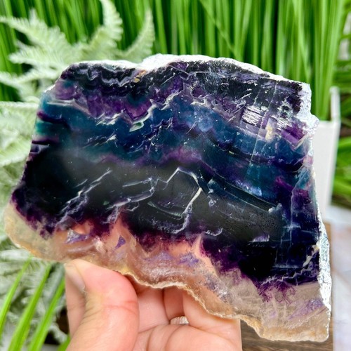 Rainbow Fluorite Slice Crystal Specimen Slab 284g - Bild 5 von 9