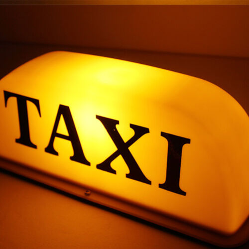 Car Taxi Sign Top Light Cab Magnetic Base Roof Dome LED Light Lamp Universal - Picture 4 of 7
